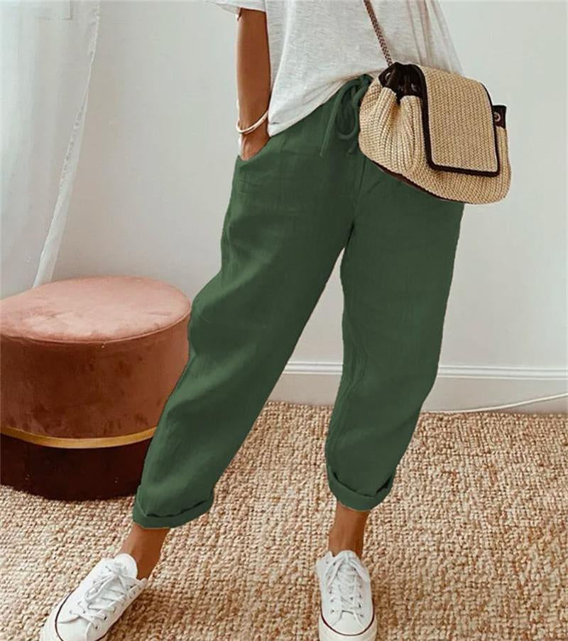 Elegante linnen zomerbroek