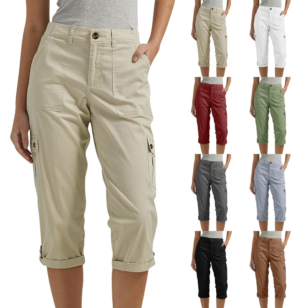 Capri Broek met Meerdere Zakken