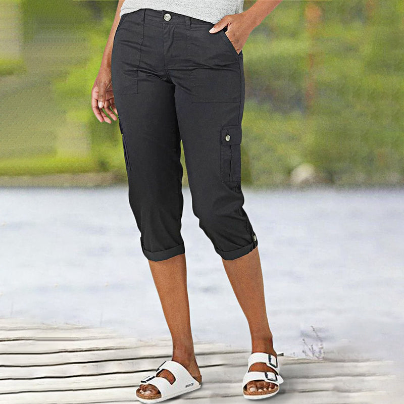 Capri Broek met Meerdere Zakken