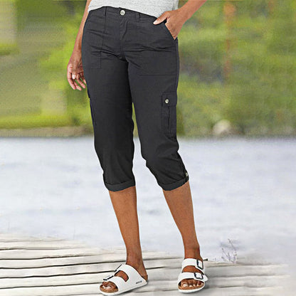 Capri Broek met Meerdere Zakken